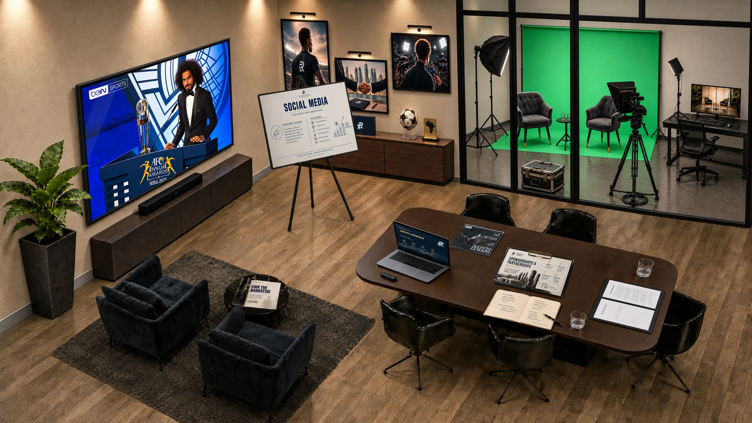 The Royalty Sports Management room.